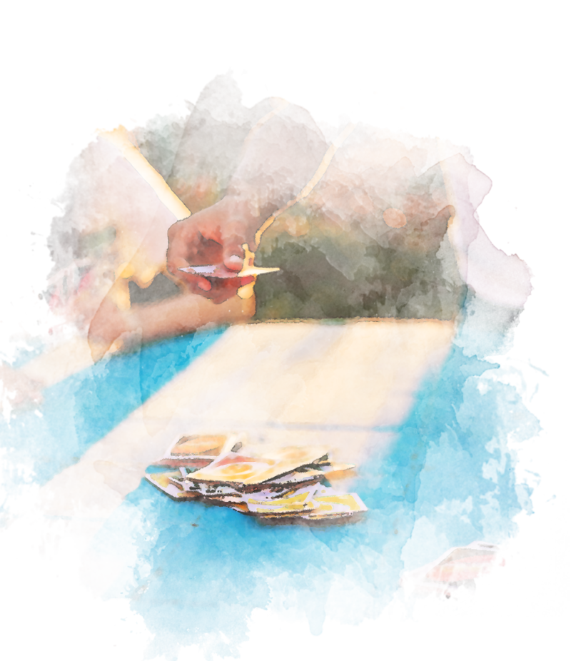 Schweiz. Verband der Bestattungsdienste Eine Gruppe von Menschen spielt an einem Tisch Karten.